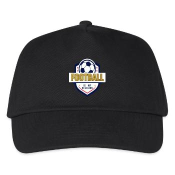 FOOTBALL IS MY RELIGION - Kids’ Baseball Cap - black - Front
