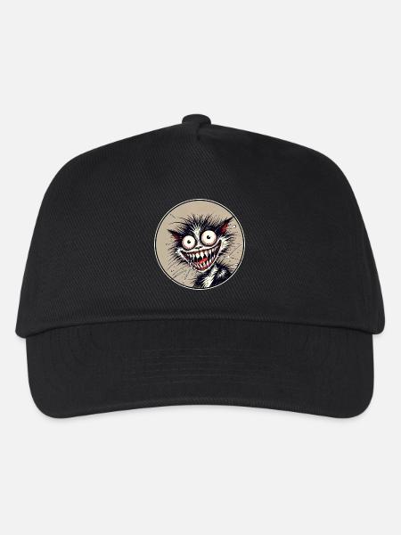Verrückte Katze - Kinder Basecap - Schwarz