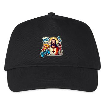 Pixel Gamer Life Eat Sleep Respawn - Kids’ Baseball Cap - black - Front
