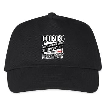 DINK Lifestyle – Wir zahlen für deine Steuervortei - Kinder Basecap - Schwarz - Vorne