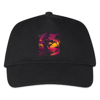 Violinist Synthwave - Kids’ Baseball Cap - black - Front