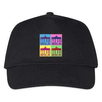 Berlin Skyline City Germany Pop Art Style - Kids’ Baseball Cap - black - Front