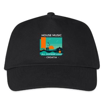 Kroatien House Musik - Kinder Basecap - Schwarz - Vorne