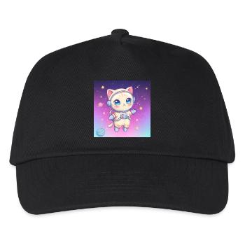 Astronaut Kätzchen - Kinder Basecap - Schwarz - Vorne
