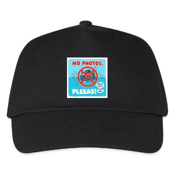 No photos in the swimming pool! Photo: Prohibition sign - Kids’ Baseball Cap - black - Front