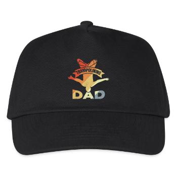 Lustiger Trampolin Vater - Kinder Basecap - Schwarz - Vorne