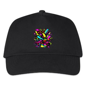 Neon Style 80s Retro Party Color Glow - Kids’ Baseball Cap - black - Front