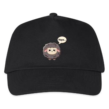 Schwarzes Schaf - Nope - Kinder Basecap - Schwarz - Vorne