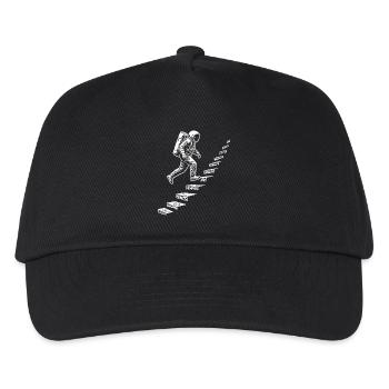 Astronaut on the Stairs Space Style - Kids’ Baseball Cap - black - Front