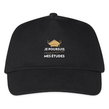 I'M CONTINUING MY STUDIES (BUT I'M NOT RUNNING FAST)! - Kids’ Baseball Cap - black - Front