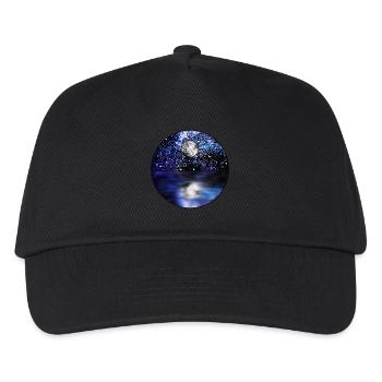 Cosmic Full Moon Scene - Kids’ Baseball Cap - black - Front
