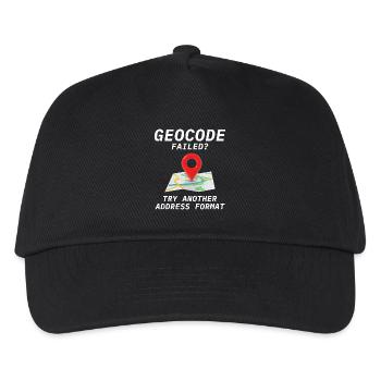 Géocodage Échec Adresse Format SIG Humour - Casquette de baseball Enfant - noir - Devant