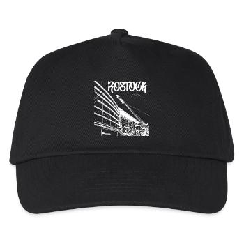 Vue sur le stade Rostock Skyline - Casquette de baseball Enfant - noir - Devant