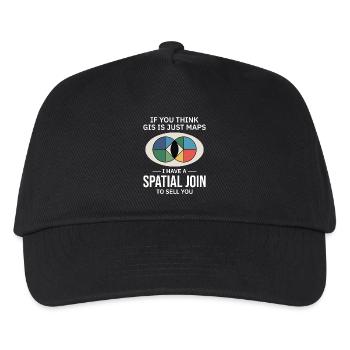 GIS Spatial Join Map Data Analysis - Kids’ Baseball Cap - black - Front