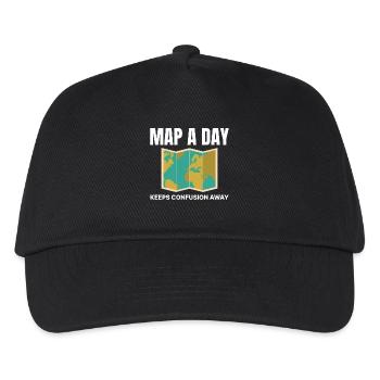 Carte du monde SIG Cartographie Terre Géographie - Casquette de baseball Enfant - noir - Devant