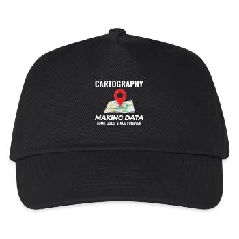 Cartography Data Look Good Map GIS - Kids’ Baseball Cap - black - Front