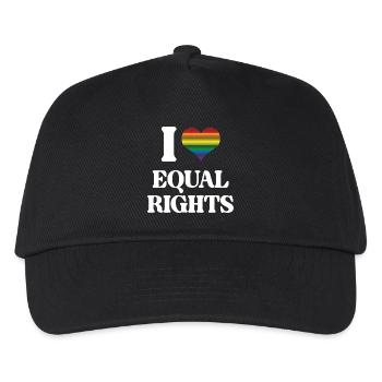LGBTQ Pride Month - Ich liebe Gleichberechtigung - Kinder Basecap - Schwarz - Vorne