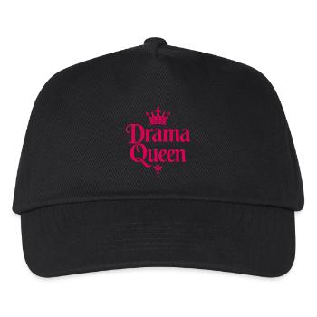 Drama Queen Krone Spruch - Kinder Basecap - Schwarz - Vorne