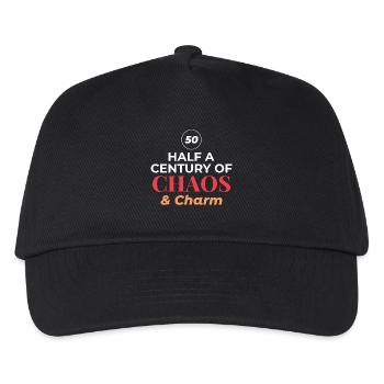 50th Birthday Half Century Chaos Charm - Kids’ Baseball Cap - black - Front
