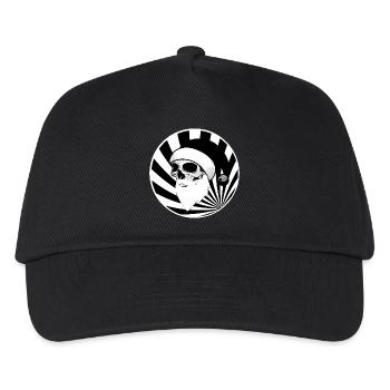 Skull Santa Claus Christmas Black White - Kids’ Baseball Cap - black - Front