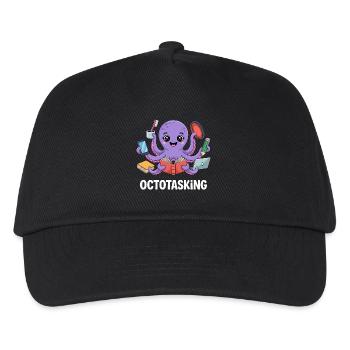 Octotasking Creature in Multitask Mode - Kids’ Baseball Cap - black - Front