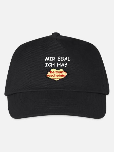 Mir egal ich hab AU - Kinder Basecap - Schwarz