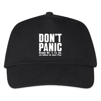DON’T PANIC – Die erste Regel - Kinder Basecap - Schwarz - Vorne