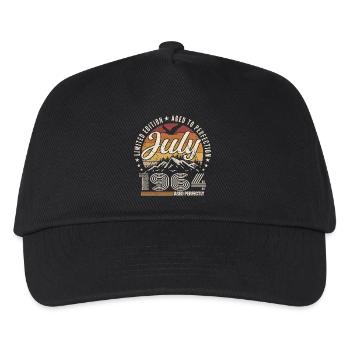 Juli 1964 Geschenk zum 61. Jahrestag Juli 1964 - Kinder Basecap - Schwarz - Vorne