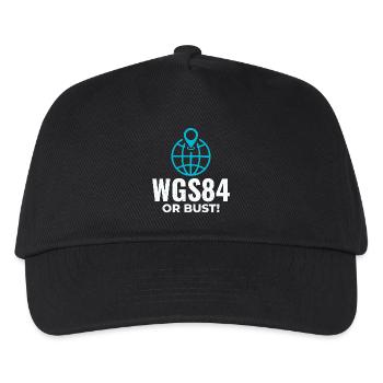 GIS Analyst WGS84 Globus-Koordinatensystem - Kinder Basecap - Schwarz - Vorne