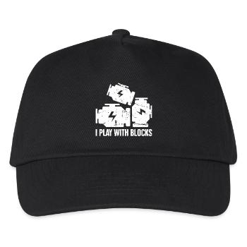 Mechanic I Play With Blocks - Kids’ Baseball Cap - black - Front