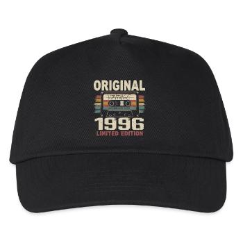 1996 Geburtstagsgeschenk 1996 Jahrgang 1996 Retro - Kinder Basecap - Schwarz - Vorne