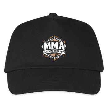 MMA Logo – Mixed Martial Arts Fighter Design - Kinder Basecap - Schwarz - Vorne