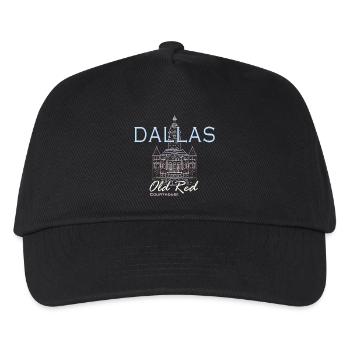 Dallas, Wahrzeichen Handzeichnung, Texas, Amerika - Kinder Basecap - Schwarz - Vorne