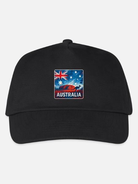 Australien Outback Design - Kinder Basecap - Schwarz