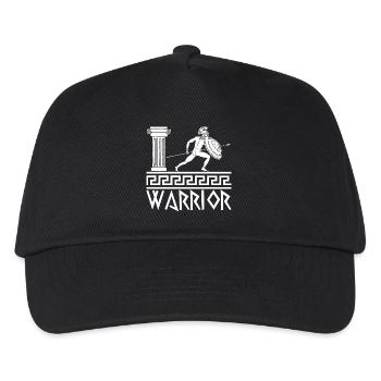 White hoplite Greek warrior - Kids’ Baseball Cap - black - Front