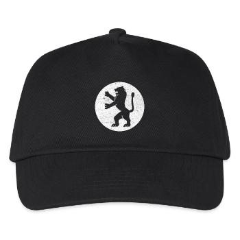 Lion of Judah in White Circle - Kids’ Baseball Cap - black - Front