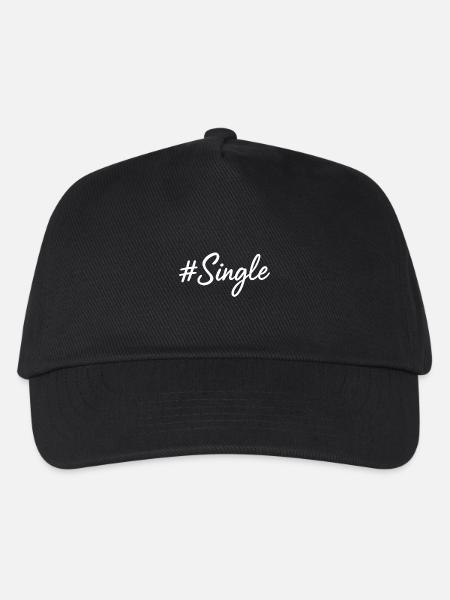 Single Life Love Schriftzug Design - Kinder Basecap - Schwarz