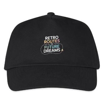Retro Routes Future Dreams Compass Map - Kids’ Baseball Cap - black - Front