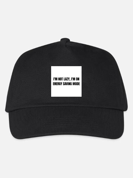 Energy-Saving Mode – Lazy Mode Activated - Kids’ Baseball Cap - black