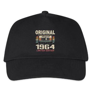 August 1964 August 1964 Geschenk August 1964 August 1964 - Kinder Basecap - Schwarz - Vorne