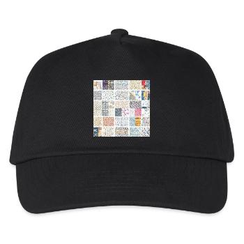 Abstrakte Mosaikmuster-Kunstsammlung - Kinder Basecap - Schwarz - Vorne