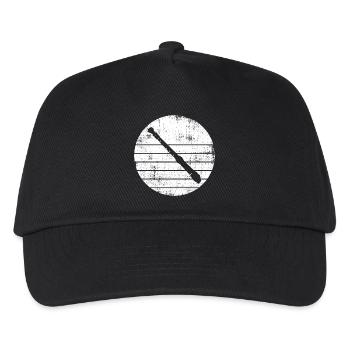Flöte Skizze - Kinder Basecap - Schwarz - Vorne