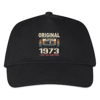 August 1973 August 1973 Geschenk August 1973 August 1973 - Kinder Basecap - Schwarz - Vorne