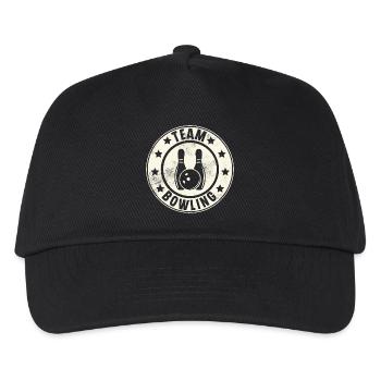 Bowling Team - Kinder Basecap - Schwarz - Vorne