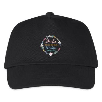 Danke das du uns beim Wachsen geholfen hast! - Kinder Basecap - Schwarz - Vorne