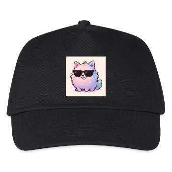 Cooler Bubbli mit Sonnenbrille und frechem Grinse - Kinder Basecap - Schwarz - Vorne