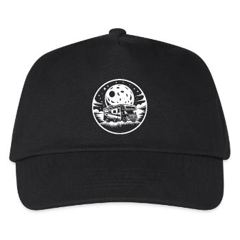 Motorhome Silhouette Camping Reis - Kids’ Baseball Cap - black - Front