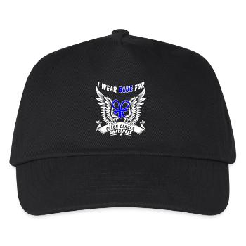 I Wear Blue For Colon Cancer - Kids’ Baseball Cap - black - Front