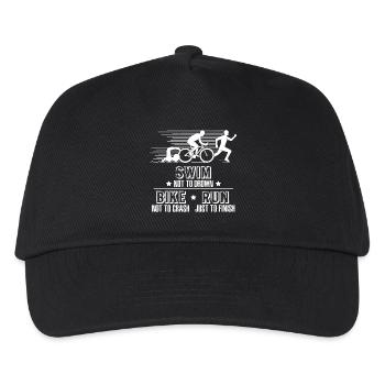Swim Bike Run - Kids’ Baseball Cap - black - Front