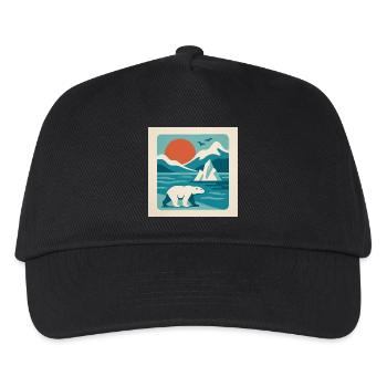 Polar Solitude – Ambiance rétro arctique - Casquette de baseball Enfant - noir - Devant